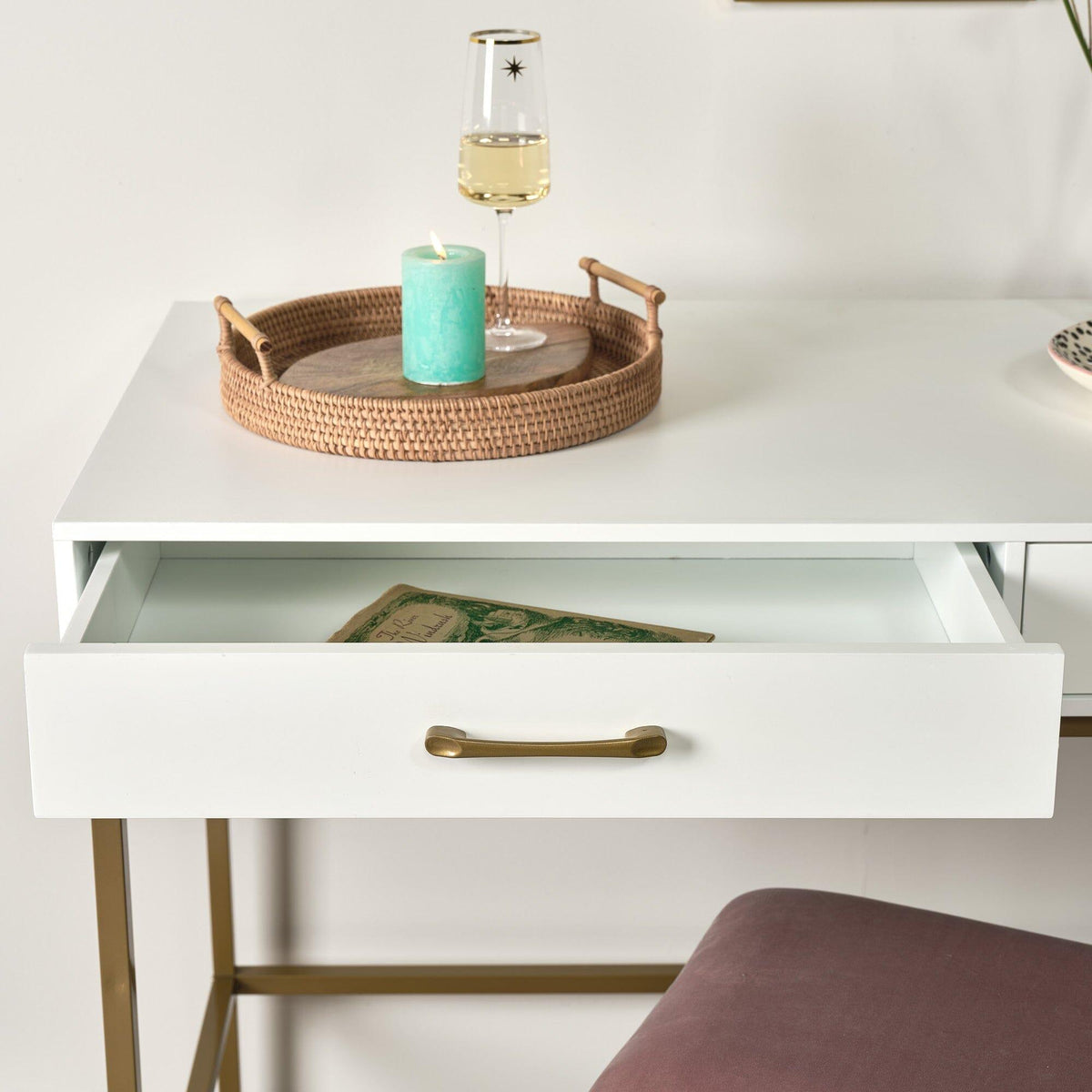 Marie dressing table - white - Laura James