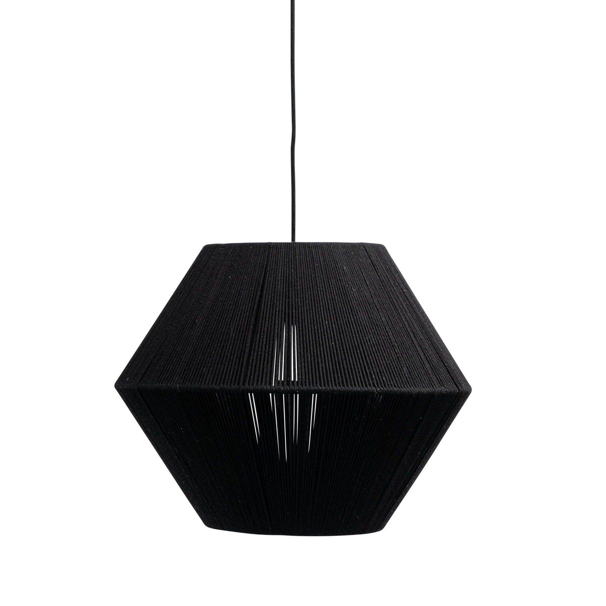 Neri Black Cotton String Pendant - Laura James