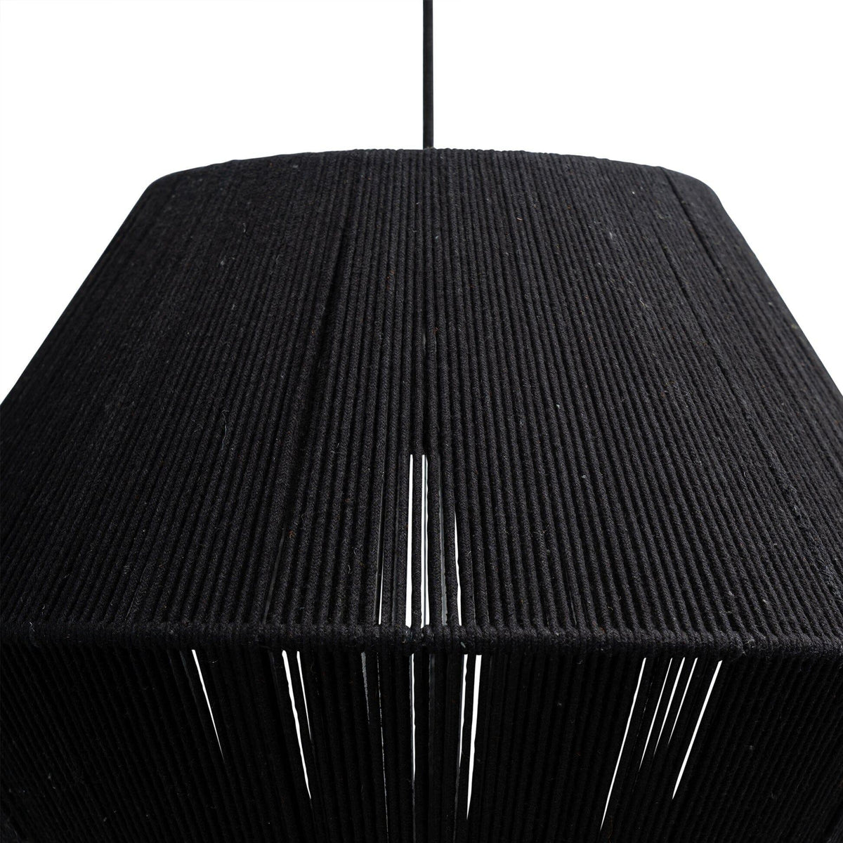Neri Black Cotton String Pendant - Laura James