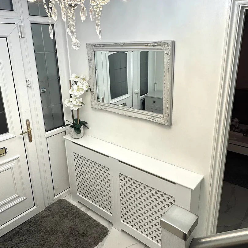 Edith Radiator Cover - White - Large -Laura James