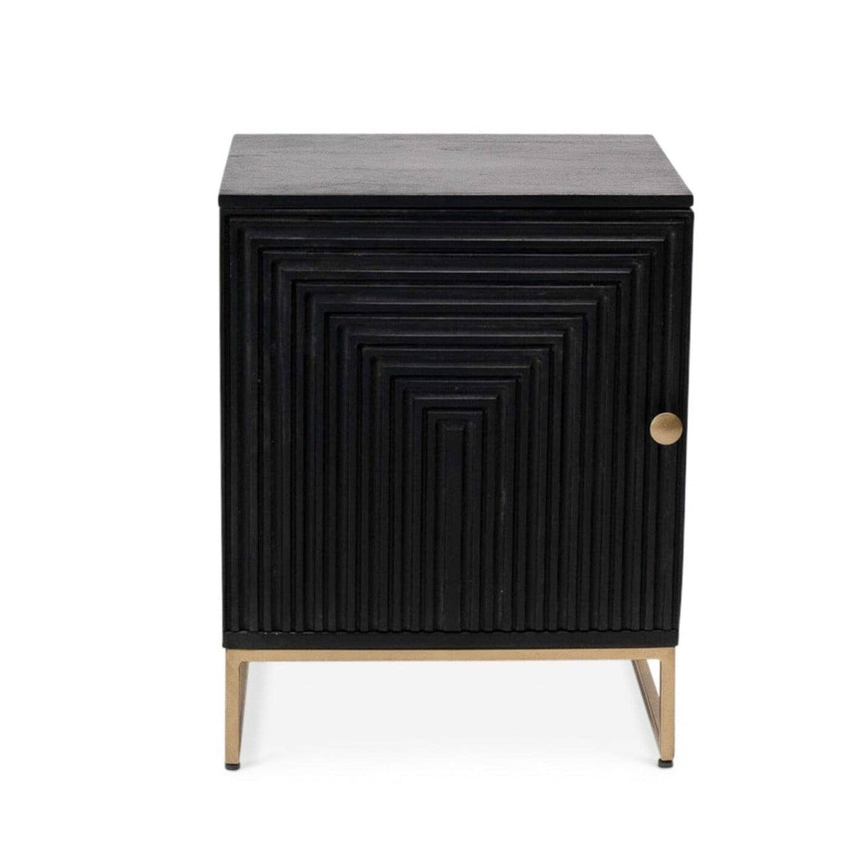 Rayna Bedside Table - Jet Black - Laura James