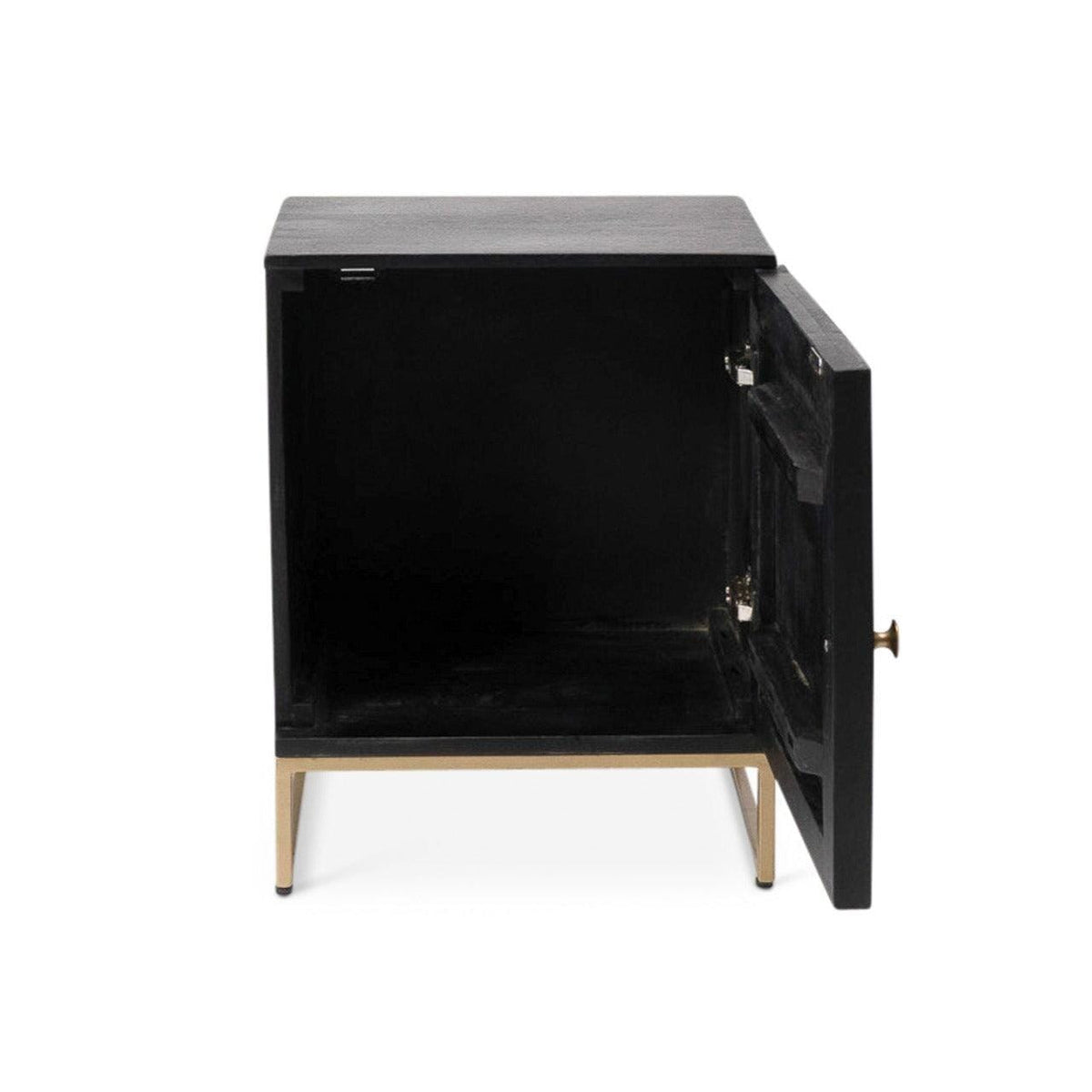 Rayna Bedside Table - Jet Black - Laura James