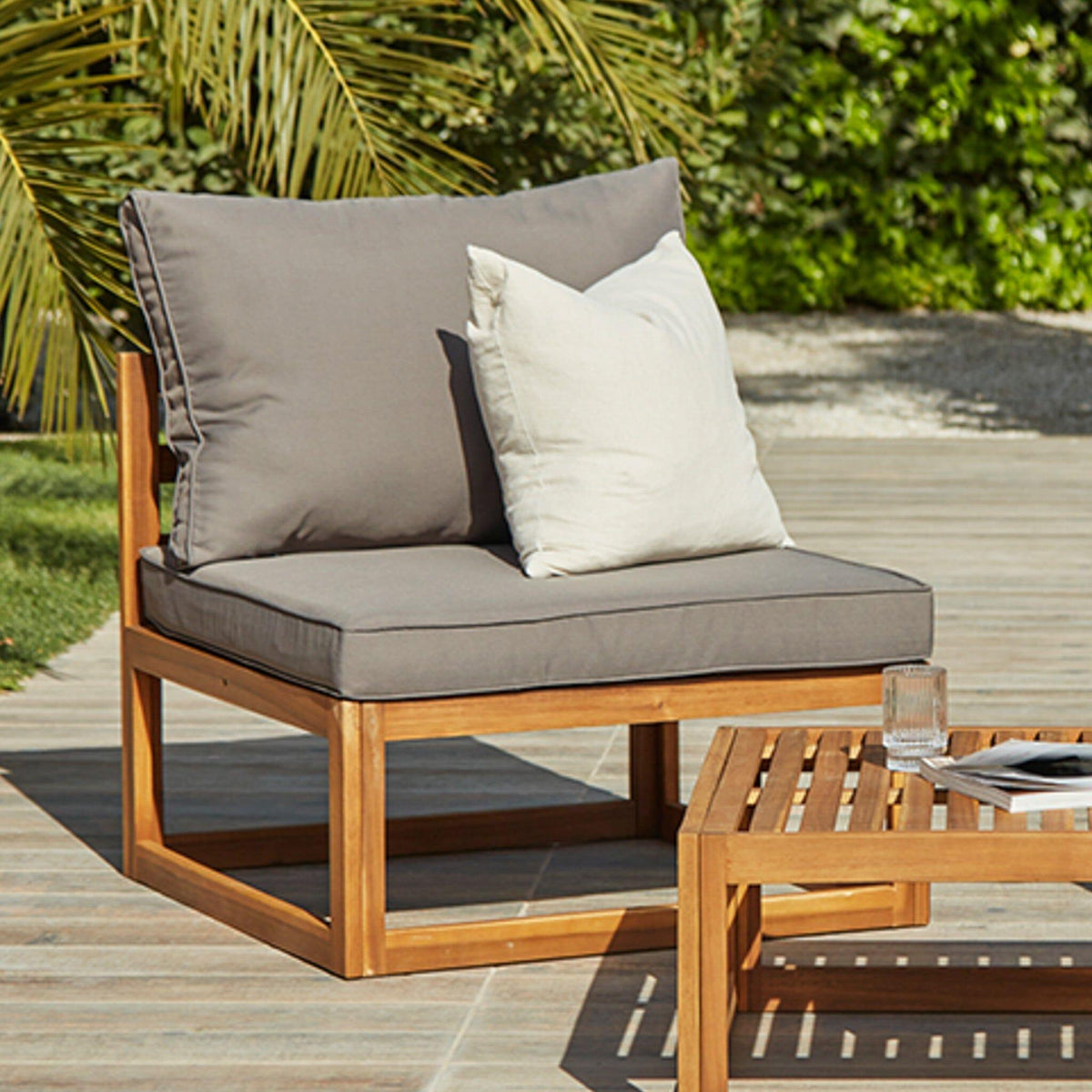 Rowan Grey Armchair with 2-Seater Sofa and Coffee Table Set - Laura James