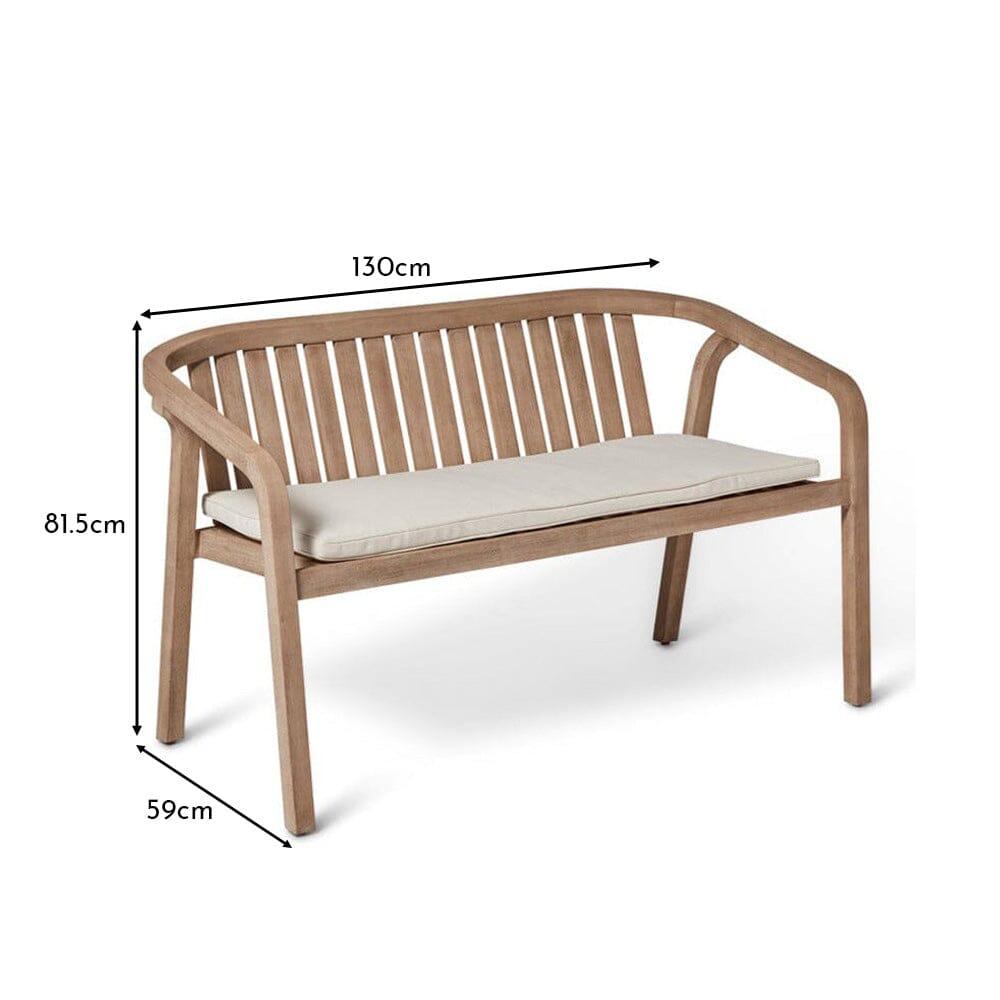Shiro Wooden Garden Bench - Laura James