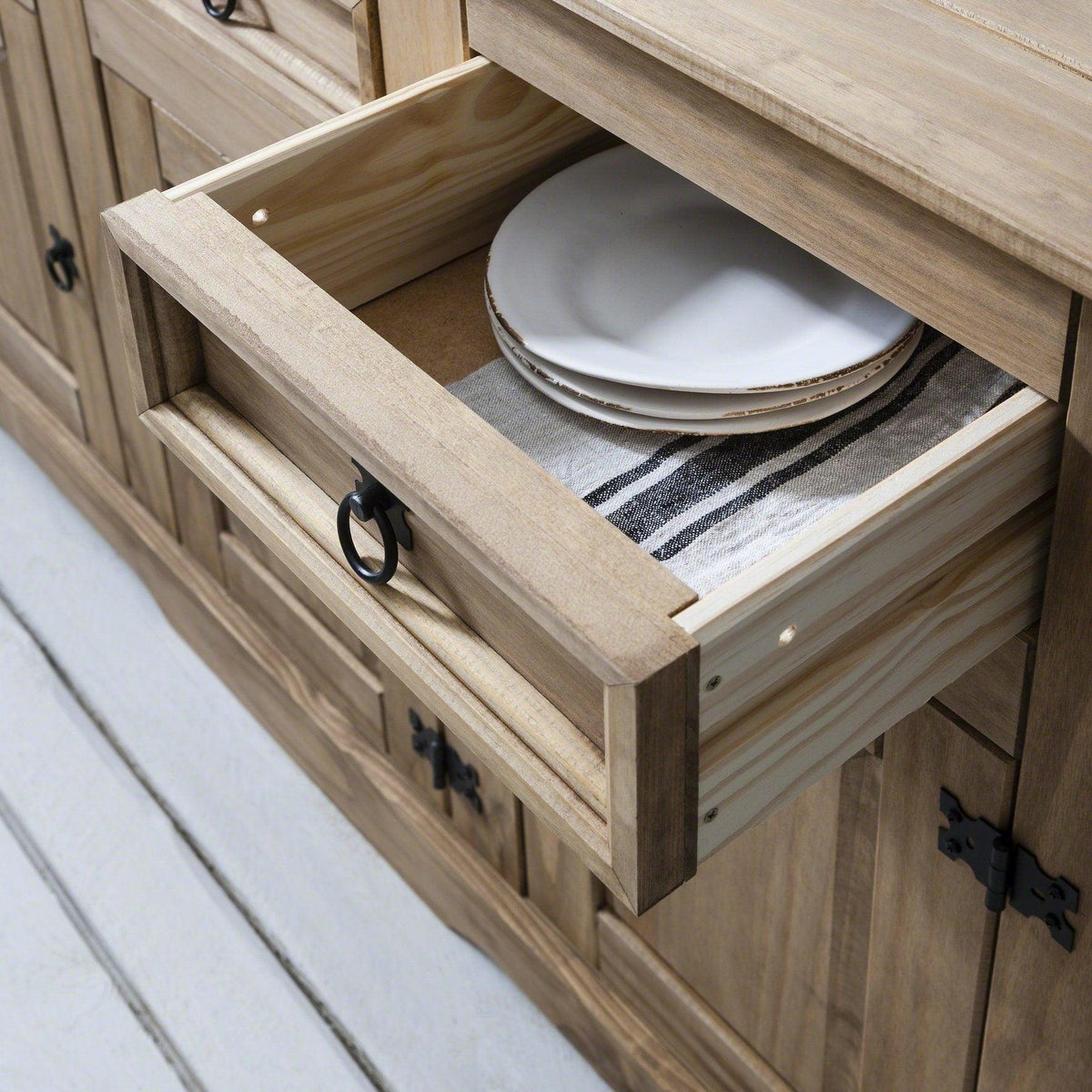 Sideboard - 3 Drawers 3 Doors - Solid Wood - Laura James