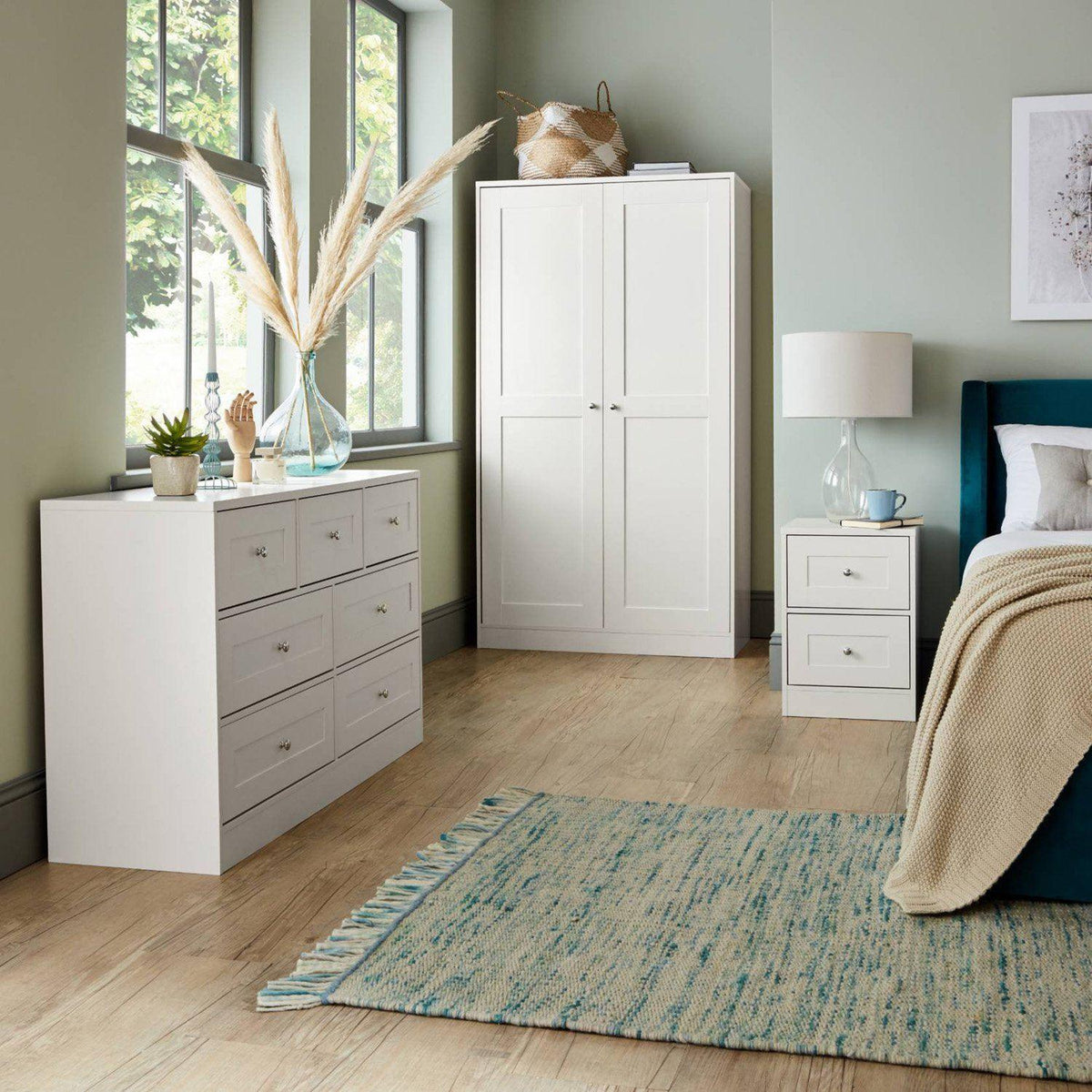 Stevie Chest of Drawers - 3 Over 4 - White - Laura James