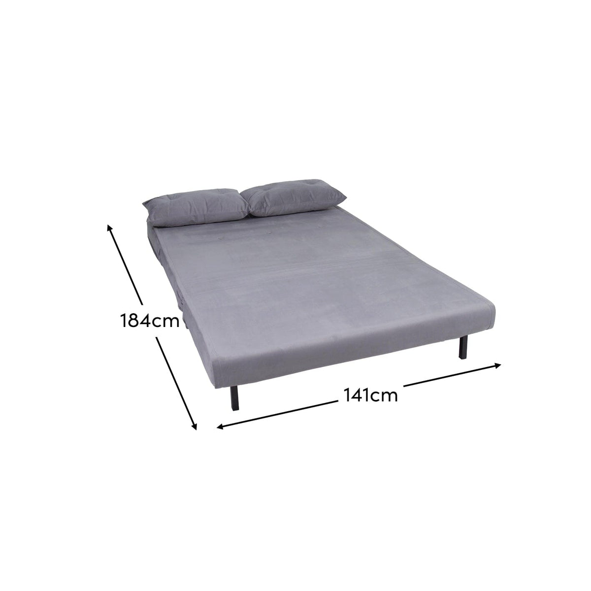 Una Grey Double Sofa Bed - Laura James