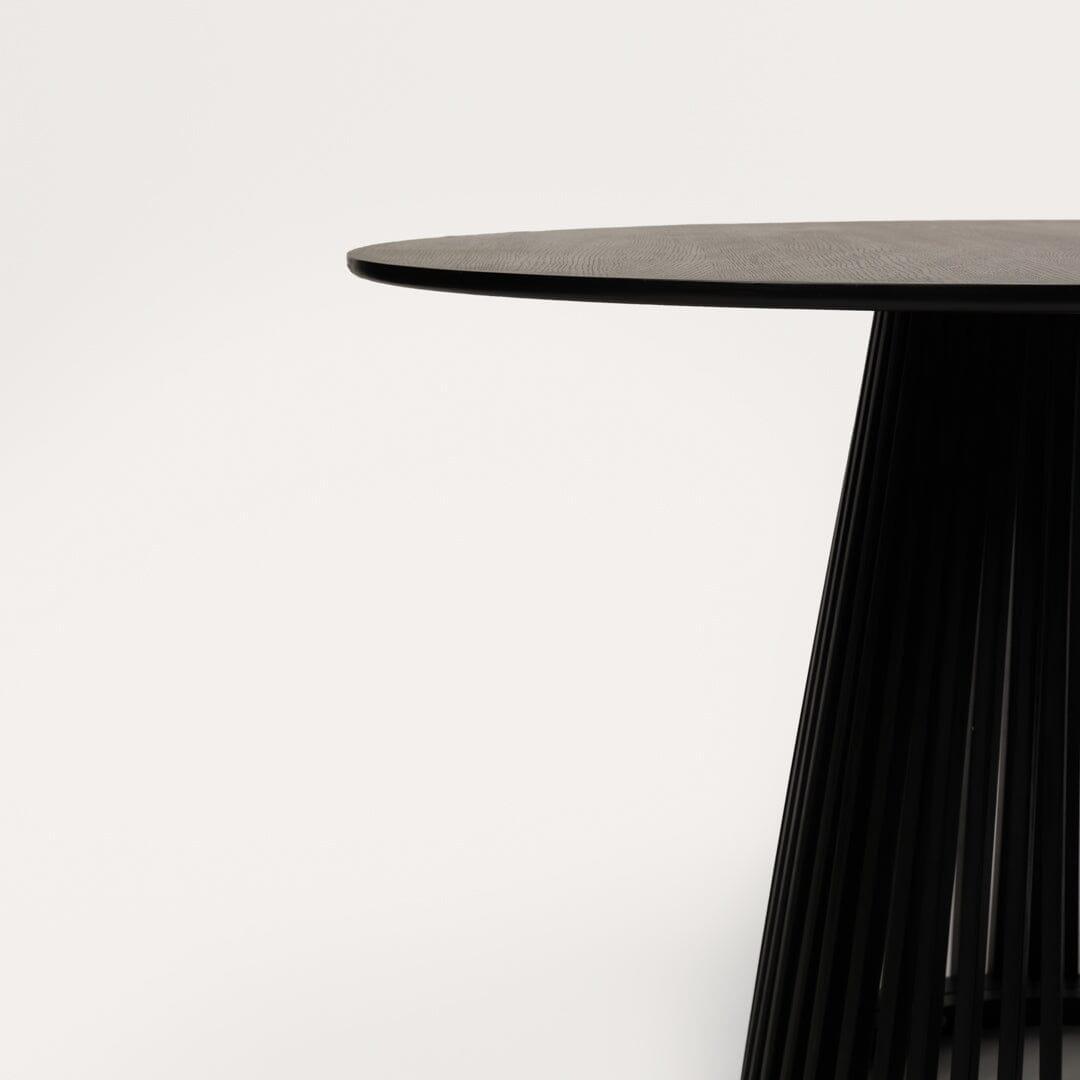 Willow 4 Seater Black Dining Table Set - Freya Blue Dining Chairs with Black Legs - Laura James