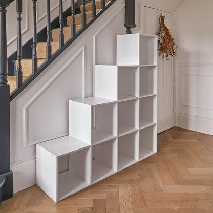 Cara 10 Cube Storage Unit - Chalk White Bookcase