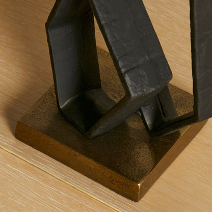 Harbridge Metal Abstract Ornament Black - 22cm