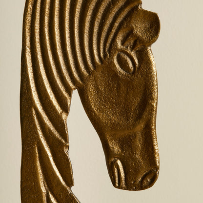 Newbury 44cm Metal Horse Ornament - Gold