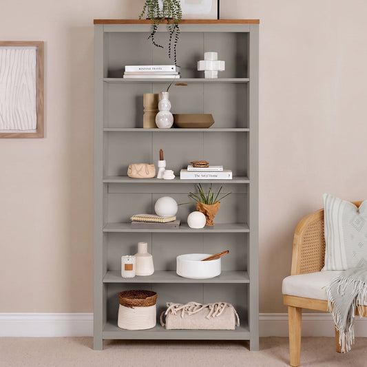 Bampton Stone Grey Tall  Bookcase