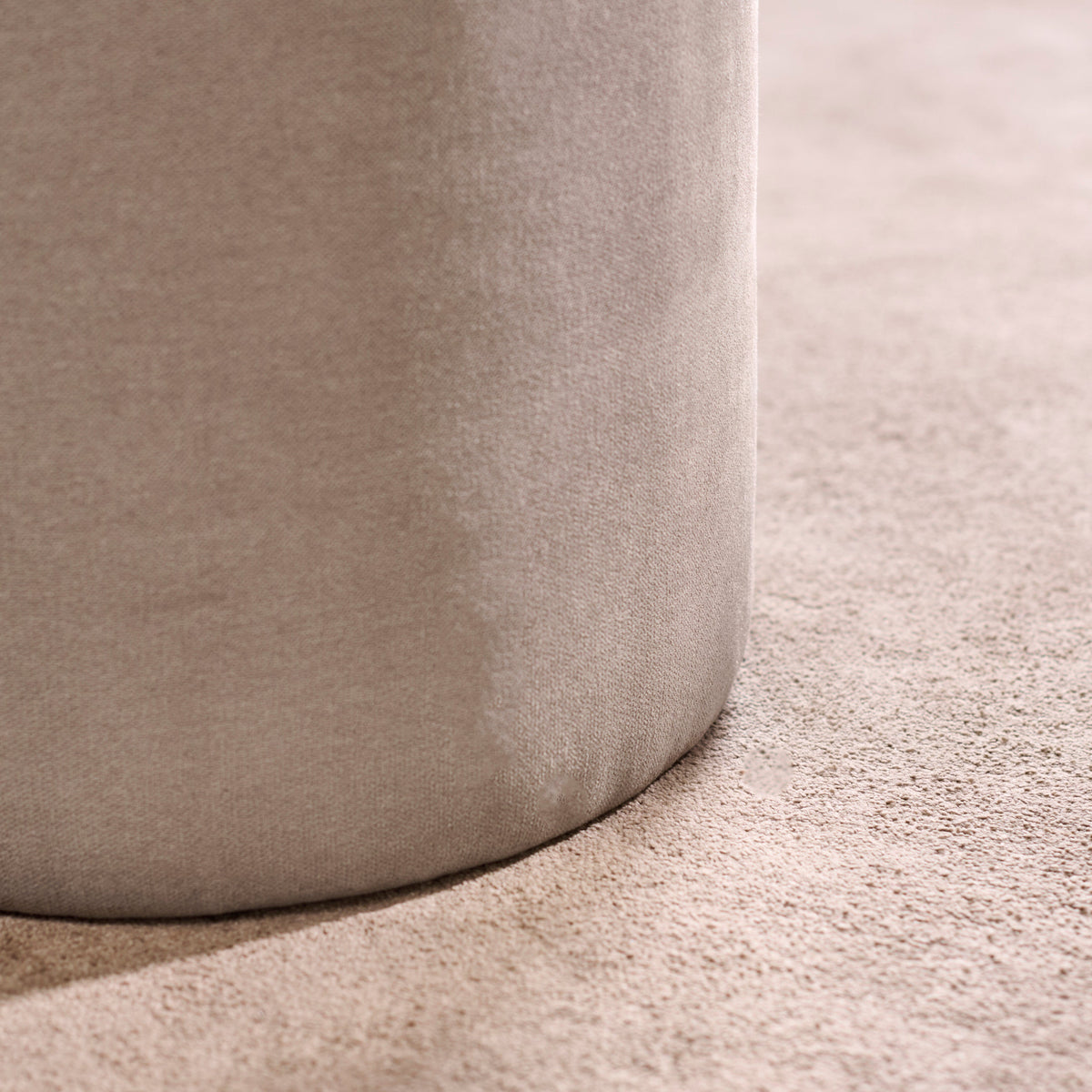 Abigail Storage Pouffe/Footstool - Soft Beige - Laura James