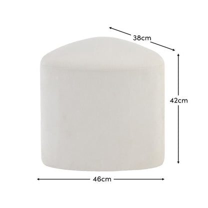 Alder Footstool - Ivory