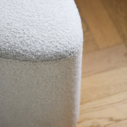 Alder Footstool - Oat Boucle - Laura James