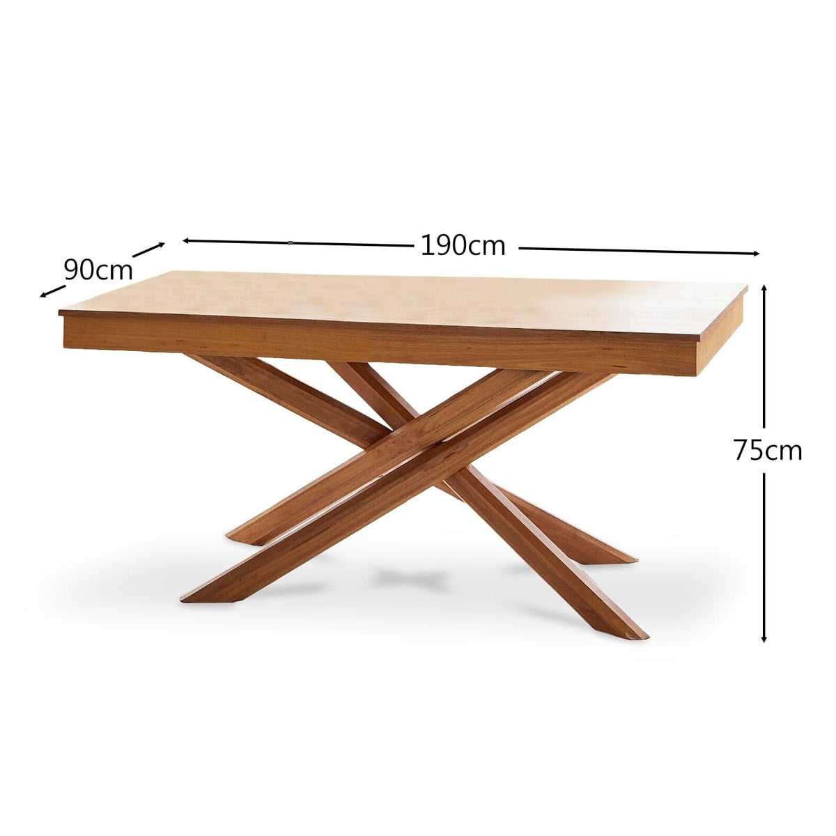 Amelia Pale Oak Wood Dining Table with Pale Oak Legs - Laura James