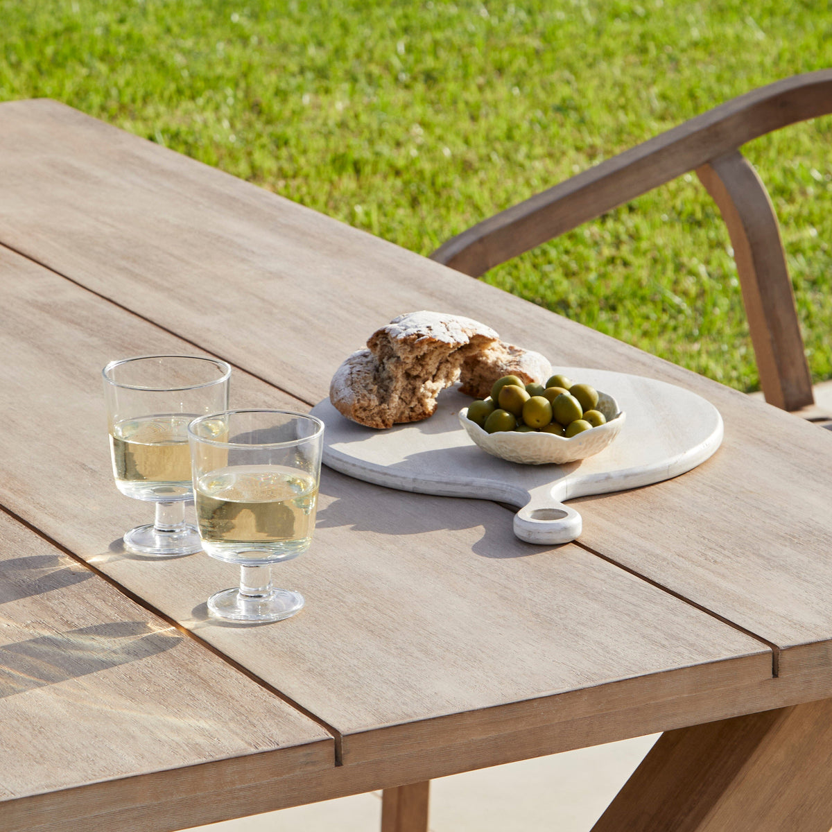Charlotte 6 Seater Wooden Garden Dining Set with  Charlotte Benches - Laura James 