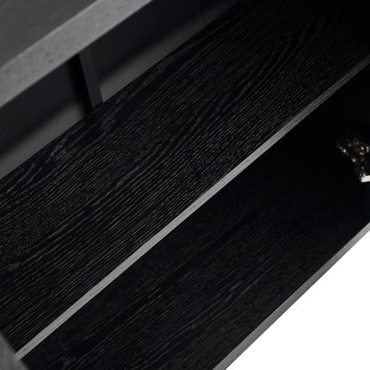 Astrid 2 Door Small Sideboard - Black Oak - Laura James