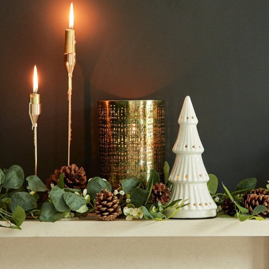 Bergen Ceramic LED Light Up Tree - White - Laura James 