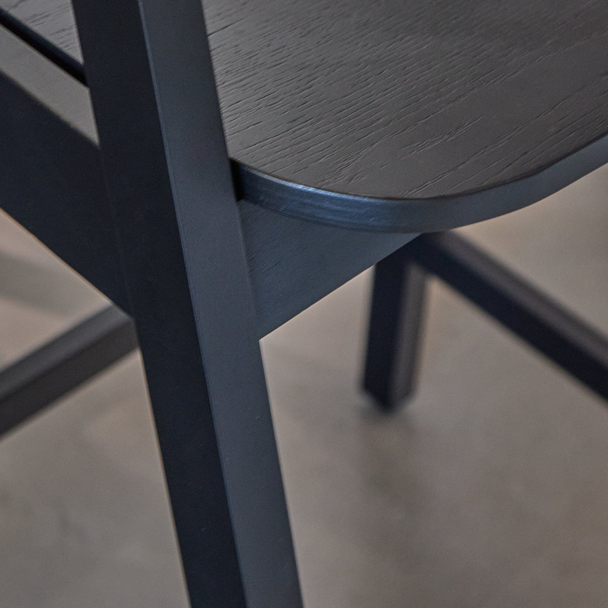 Ella Black Oak Bar Stool - Laura James 