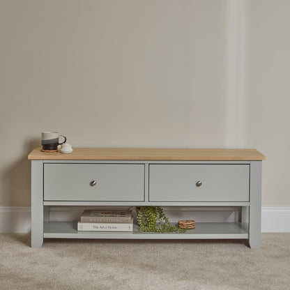 Chatsworth TV Bench - Linen Grey - Laura James 