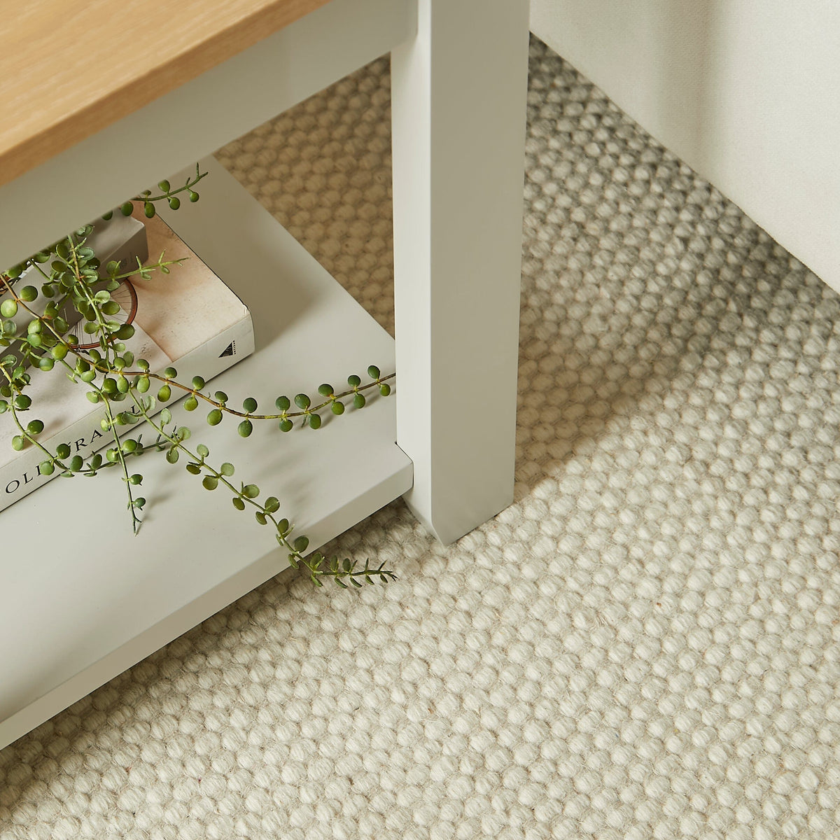 Atcham Clay/Natural Pebble Wool with Cotton Rug - 160 x 230cm