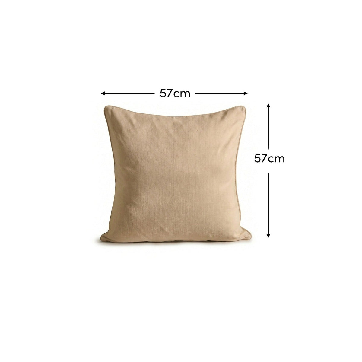 Camber 57x57cm Outdoor Scatter Cushion Cover - Off White with Sand Piping - Laura James