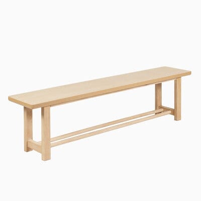 Carter 2 Seater Dining Bench - Whitewash Oak - Laura James 