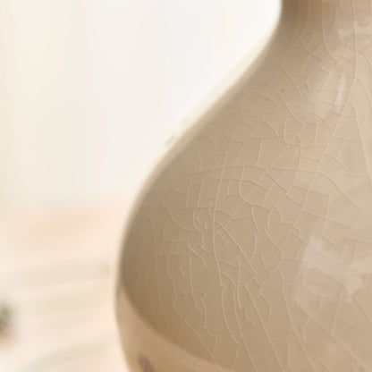 Corsino 16cm Ceramic Vase - Handle - Off White