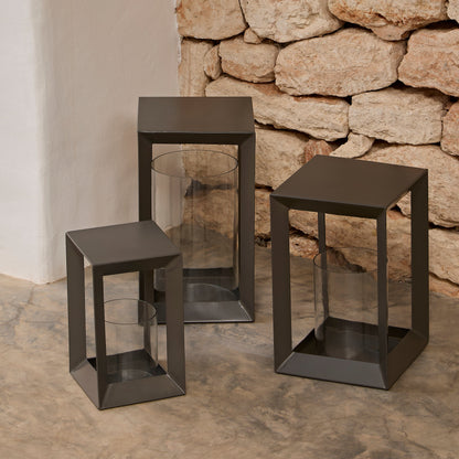 Coxley 32.5cm Iron Lantern - Nickel - Laura James