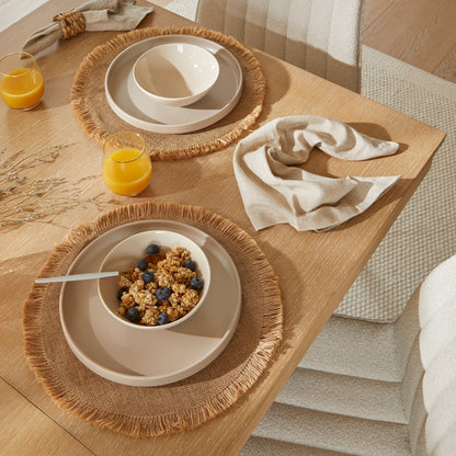 Amelia Whitewash Dining Table Set - 6 Seater - Bella Light Beige Boucle Dining Chairs - Whitewash Legs
- Laura James 