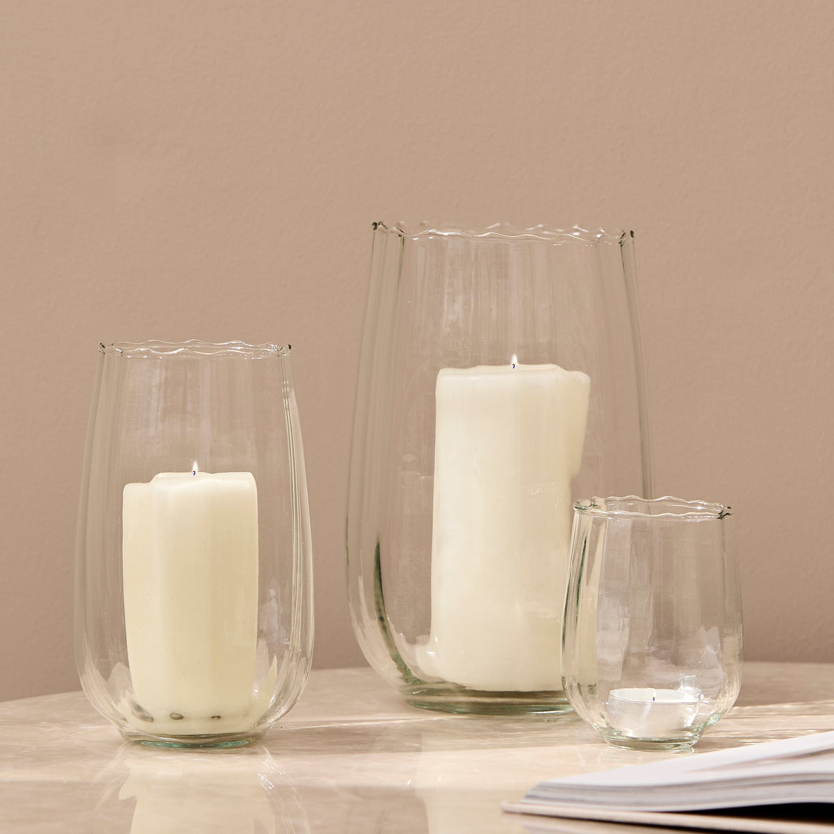 Dalen 22cm Glass Candle Holder  - Clear