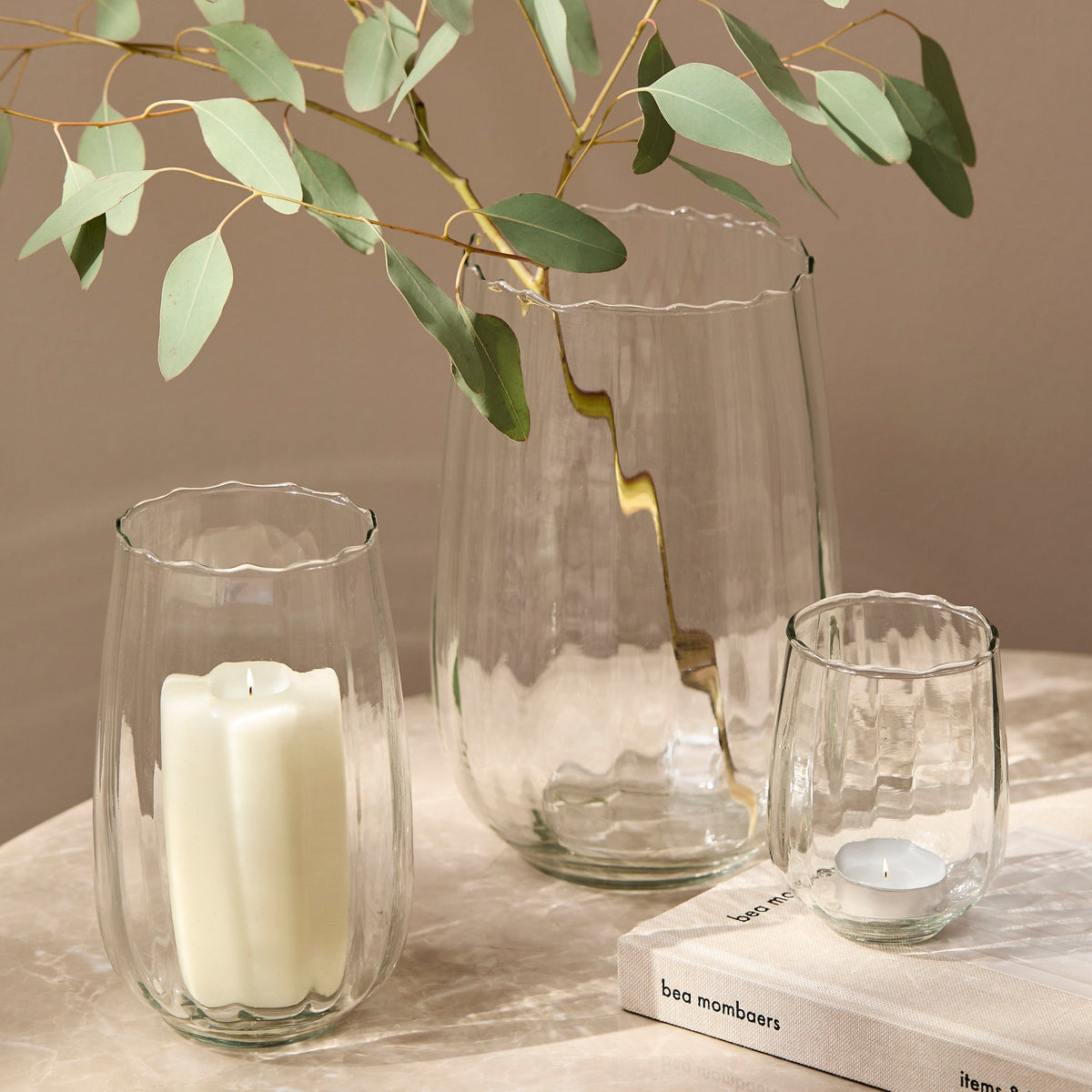 Dalen 22cm Glass Candle Holder  - Clear