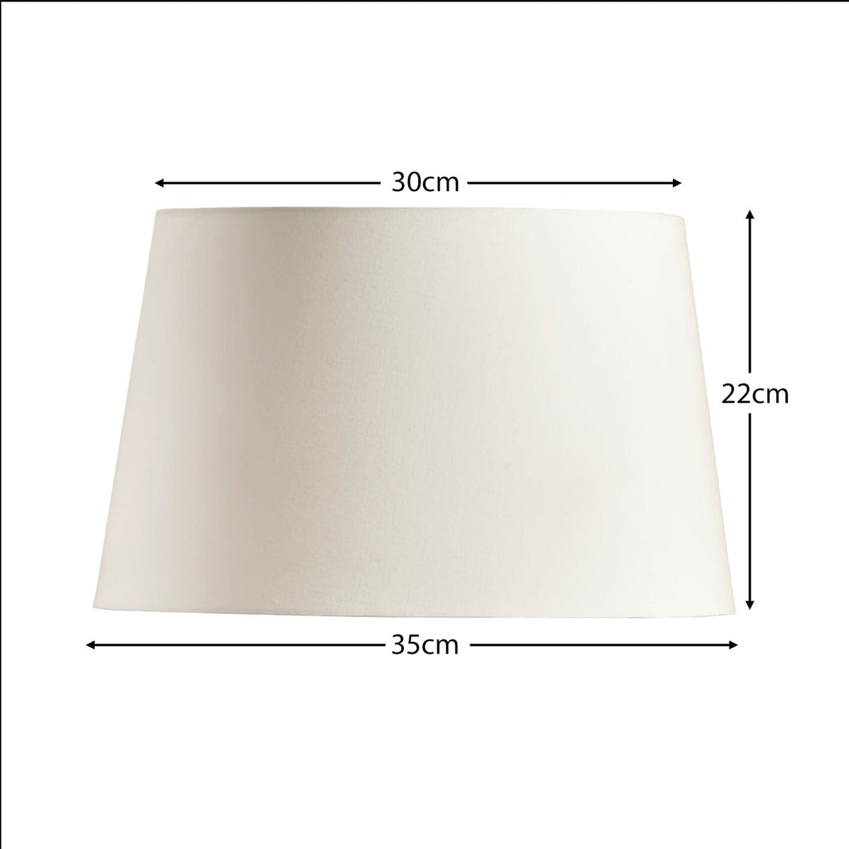 Coningsby White 35cm Cotton Lamp Shade - Laura James

