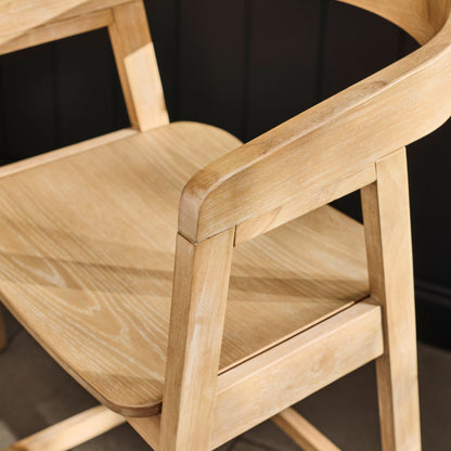 Ella Bar Stool - Whitewash Oak - Laura James