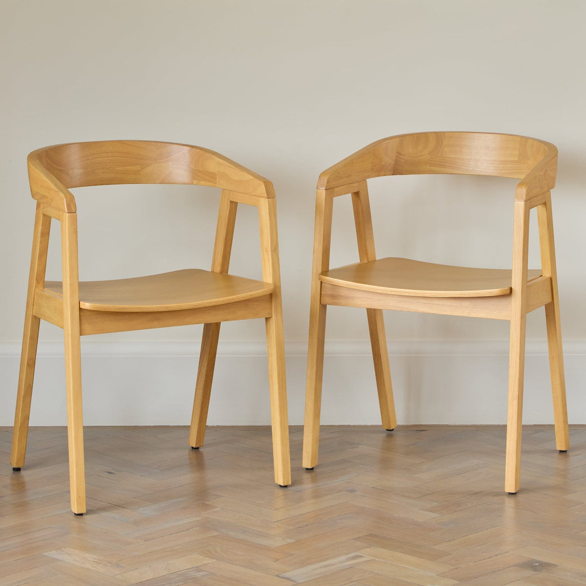 Ella Carver Chair - Set of 2 - Pale Oak - Laura James