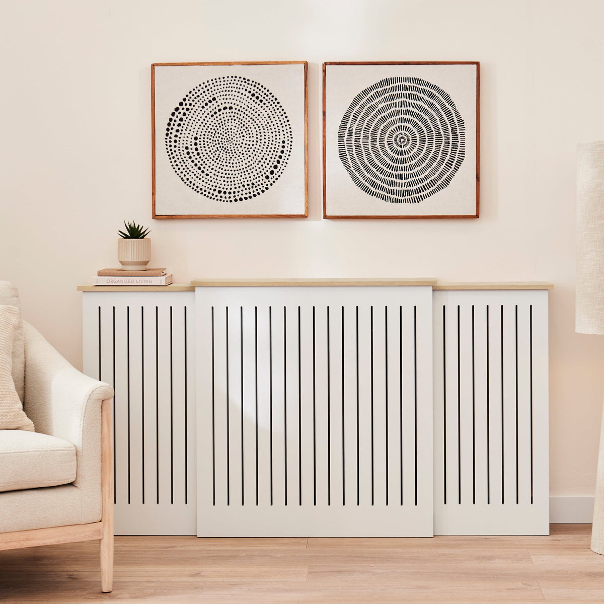 Elspeth Extending Radiator Cover - Whitewash Oak - Laura James 