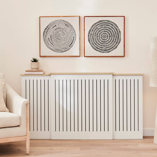 Elspeth Extending Radiator Cover - Whitewash Oak - Laura James 