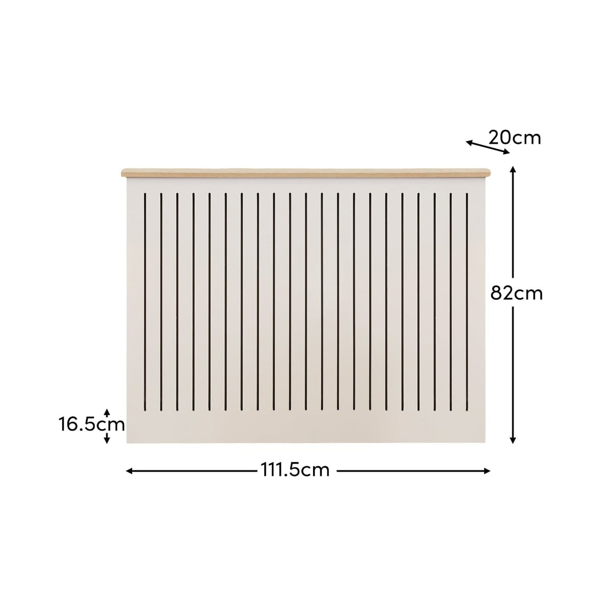 Elspeth Medium Radiator Cover - Whitewash Oak - Laura James 