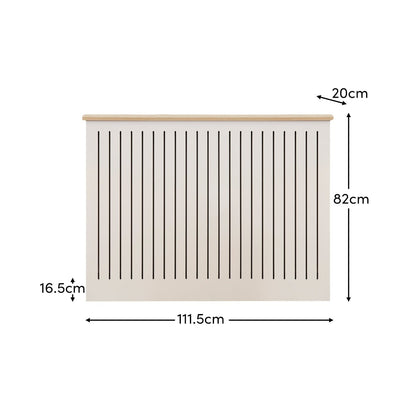 Elspeth Medium Radiator Cover - Whitewash Oak - Laura James 