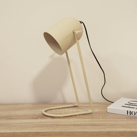 Eltham Taupe 42cm Metal Desk Lamp - Laura James

