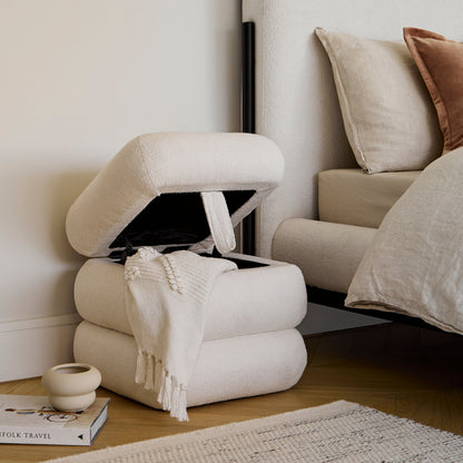 Fleur Boucle Footstool - Laura James