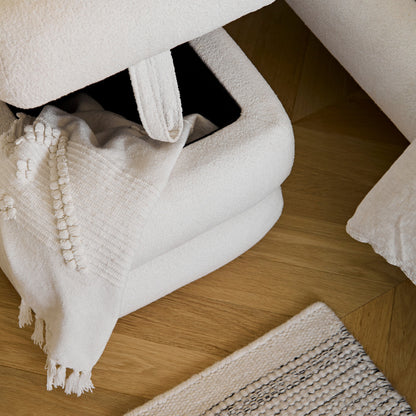 Fleur Boucle Footstool - Laura James