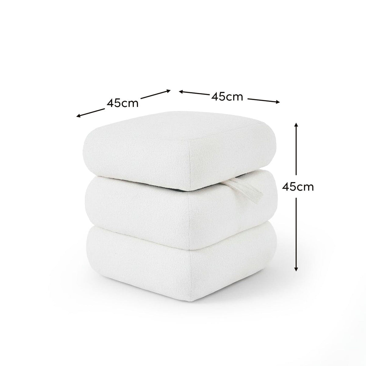 Fleur Boucle Footstool - Laura James