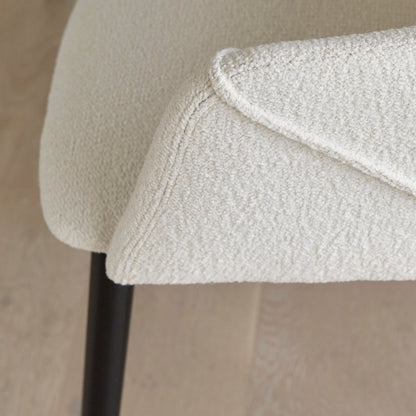 Freya Boucle Armchairs with Black Legs
 - Laura James 