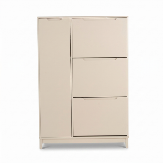 Coby Shoe Cabinet with Shelves - Driftwood - Laura James