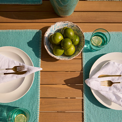 Harlyn 8 Seater Wooden Garden Dining Table - White Acacia - Laura James
