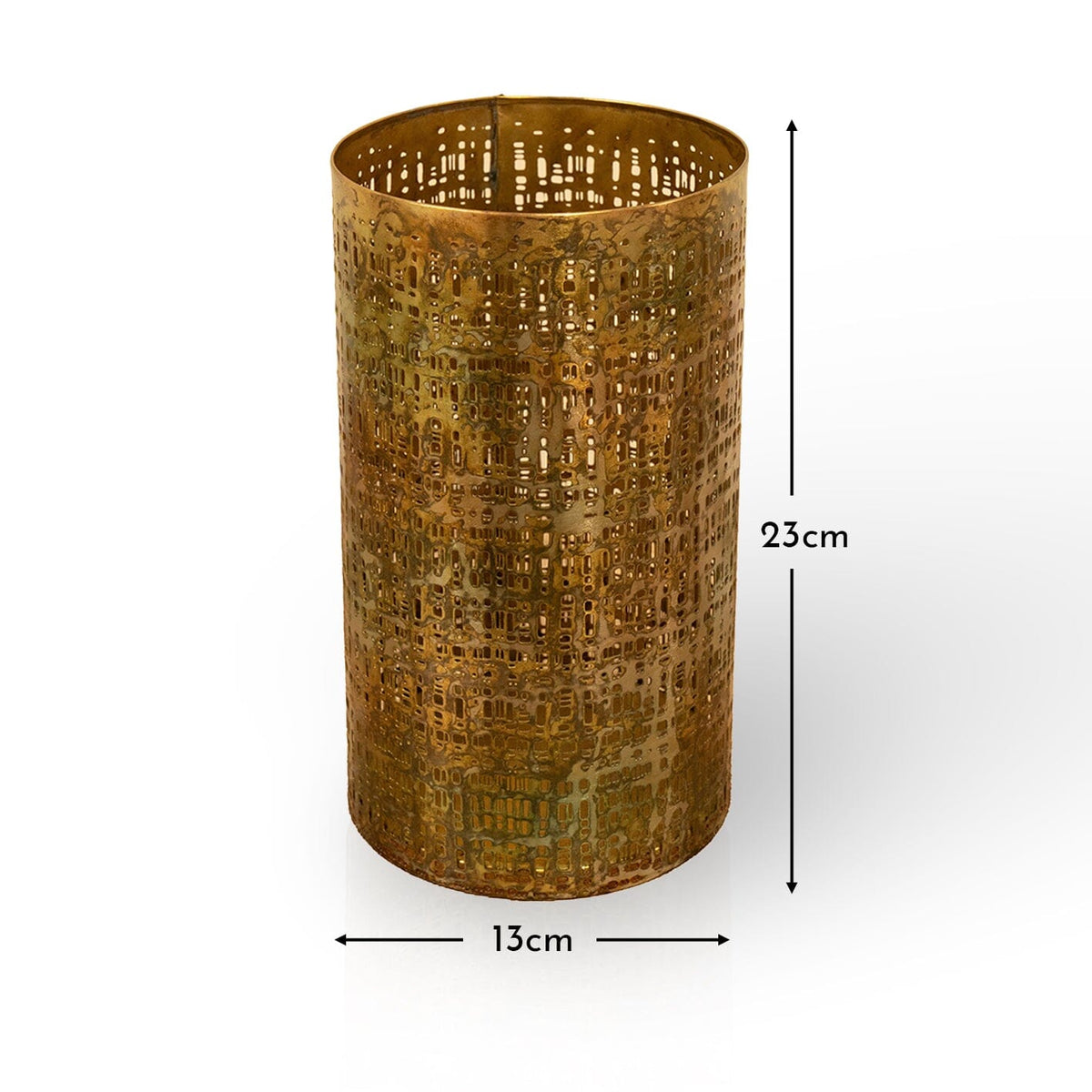 Outlet - Herriard 22.5cm Metal Lantern - Gold