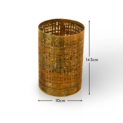 Herriard 14.5cm Metal Lantern - Gold