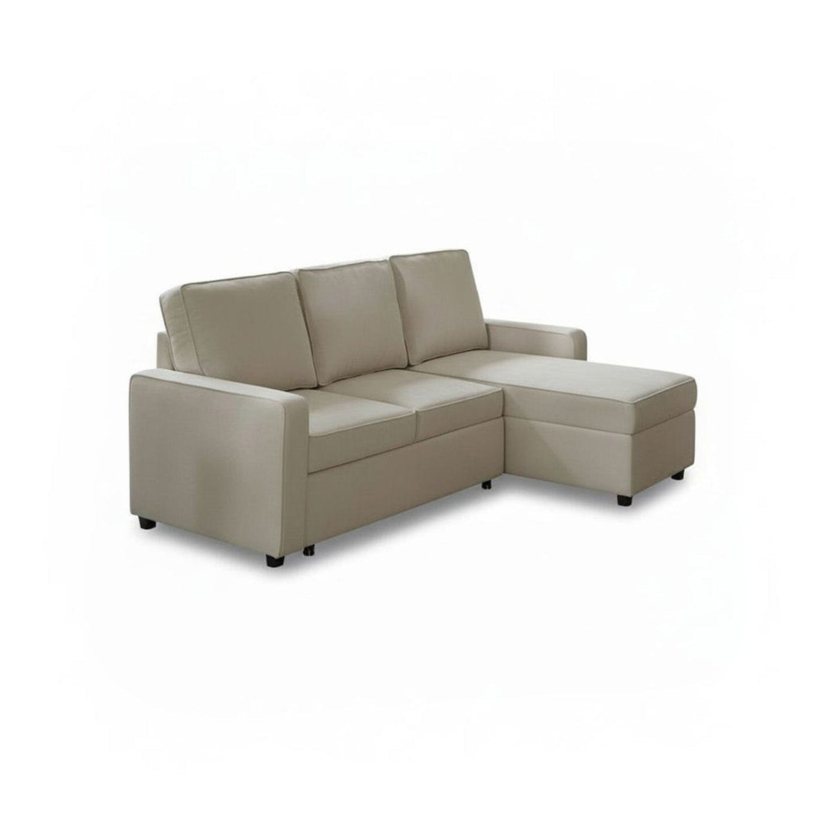 Hugo Corner Sofa Bed with Storage - White